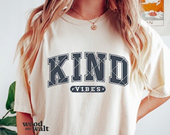 Kind Vibes SVG | Be Kind Shirt PNG | Choose Kindness Cut File | Be A Nice Human Design | Treat People With Kindness Sublimation