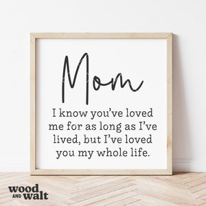 Mãe, eu sei que você me amou SVG | Dia das Mães SVG | Citação de mãe SVG | Mãe dizendo SVG | Presente para a mãe SVG | SVG para a mãe | Arquivo Cricut Cut