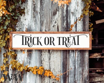 Trick or Treat SVG | Halloween Cut File | Halloween SVG | Halloween Porch Sign Svg | October 31 Svg | Cricut | Digital Cut Files