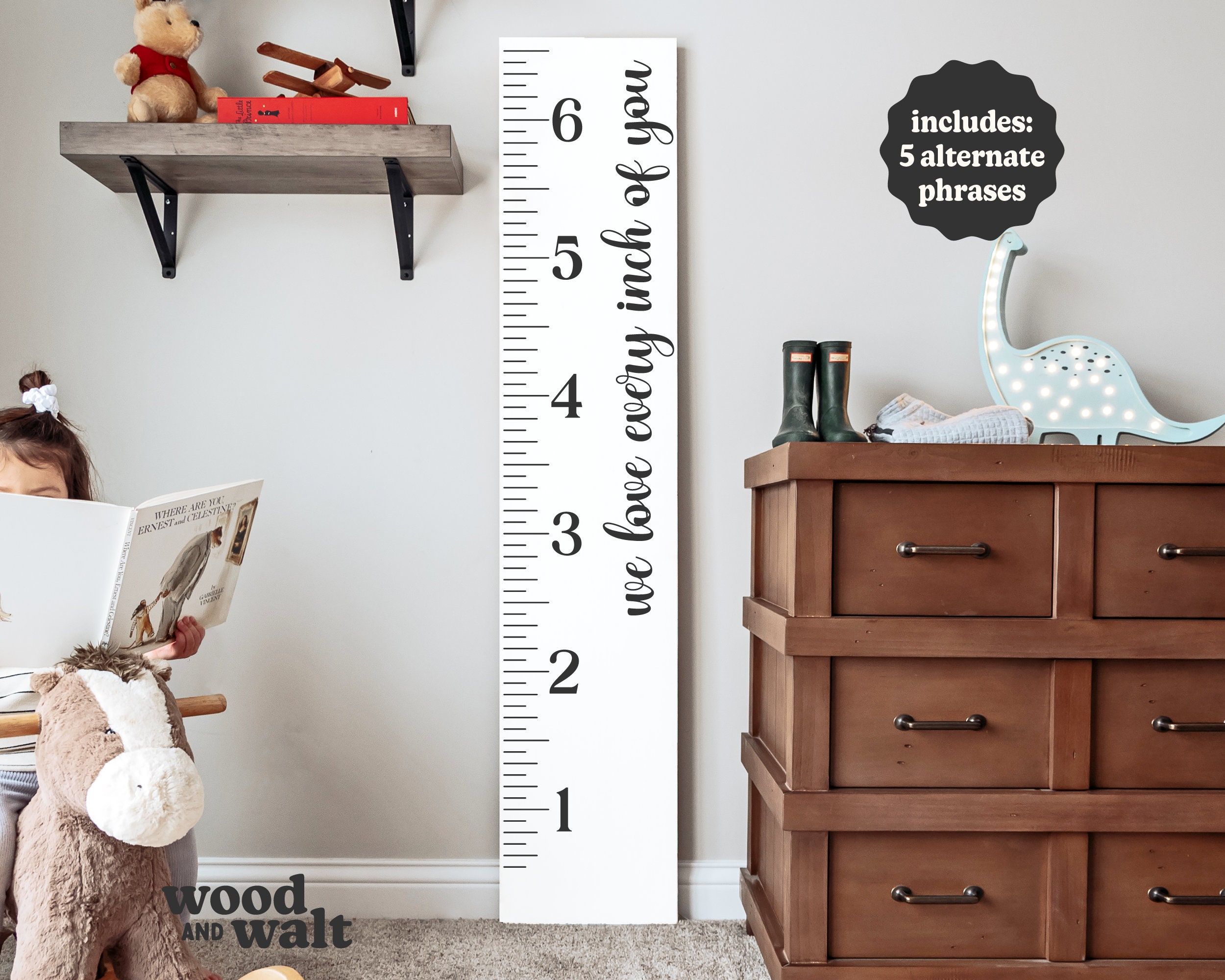 Kids Growth Chart SVG | Farmhouse Growth Ruler Design | Kids Height ...