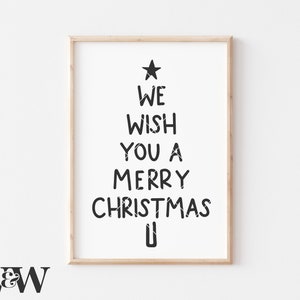 Wij wensen je een vrolijk kerstfeest SVG | Vakantie gesneden bestand | Winterdesign | Houten bord stencil | Familie gezegde | Digitale download