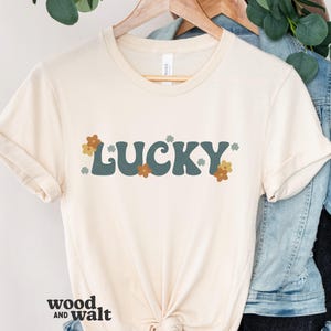Lucky SVG | St. Patrick's Day PNG | Retro St. Paddy's Design | Boho Lucky Svg | Happy Go Lucky Svg | Shamrock Svg | Cricut Cut File image 1