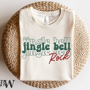 Jingle Bell Rock SVG | Weihnachts-Shirt SVG | Retro Weihnachten SVG | Vintage Urlaub Dekor | Boho Weihnachten Schmuck | Weihnachts-T-Shirt