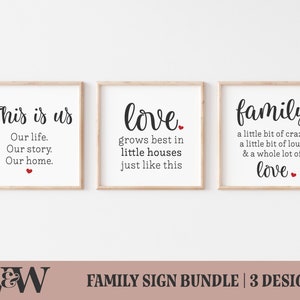 Family Sign Bundle SVG | Farmhouse Sign Bundle SVG | This Is Us SVG | Love Grows Best Svg | Family Whole Lot Of Love Svg | Family Quotes Svg