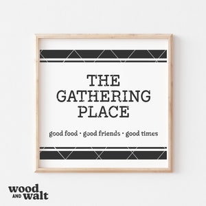 Der Sammelplatz SVG | Kitchen Cut File | Gutes Essen Gute Freunde Gute Zeiten | Getreidesack Wohnkultur | Schablone Zeichen | Digitaler Download