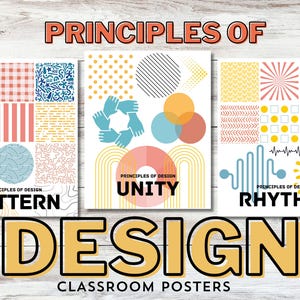 Principles of Design | Set of 7 Printable classroom posters | Art teacher resource