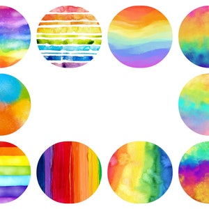 Painted rainbow backgrounds Rainbow watercolor digital images, printable digital backgrounds, rainbow clipart image 5