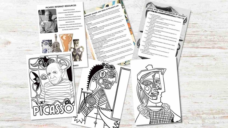 Pablo Picasso Art History Lesson: Printable Classroom Resource (45-page ...