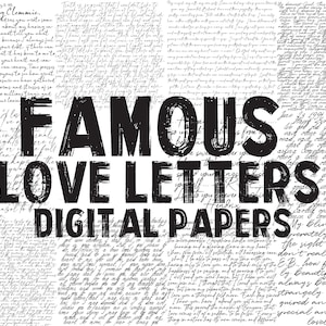Hojas digitales de cartas de amor famosas, cartas de amor prediseñadas, cartas de amor antiguas, imágenes de bodas