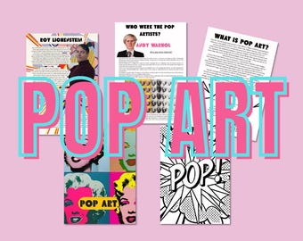 Pop-Art-Klassenzimmer-Paket: Kunstgeschichtsstunde, druckbare Poster (29-seitiger PDF-Download