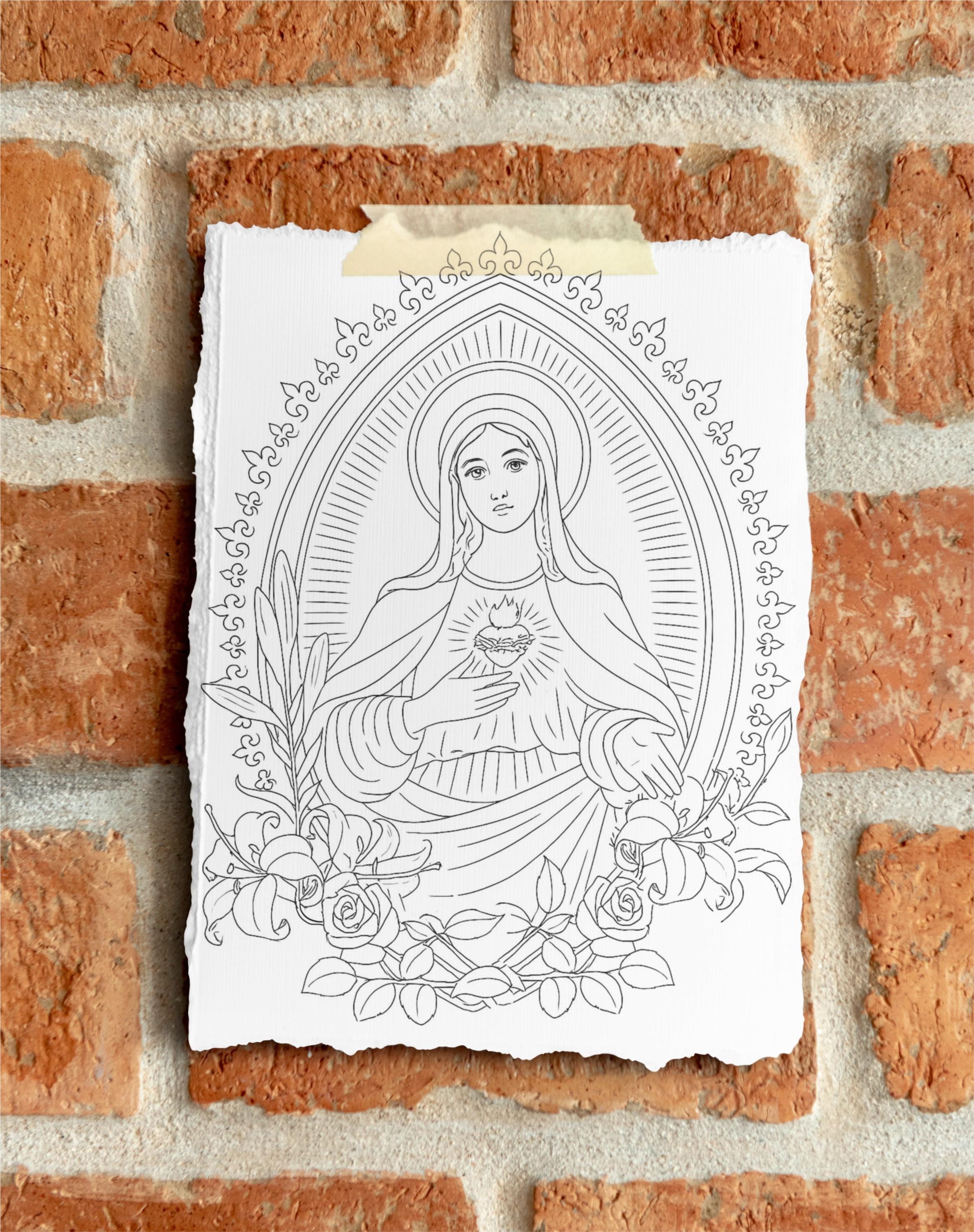 Catholic Coloring Page | Religious Art for Kids and Adults (digital ...