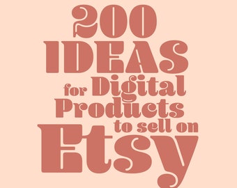 200+ digitale Etsy-productideeën: pdf-gids
