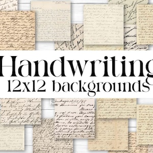 Hojas de escritura digitales, imágenes prediseñadas de cartas manuscritas, escritura vintage, cartas antiguas, imágenes de bodas