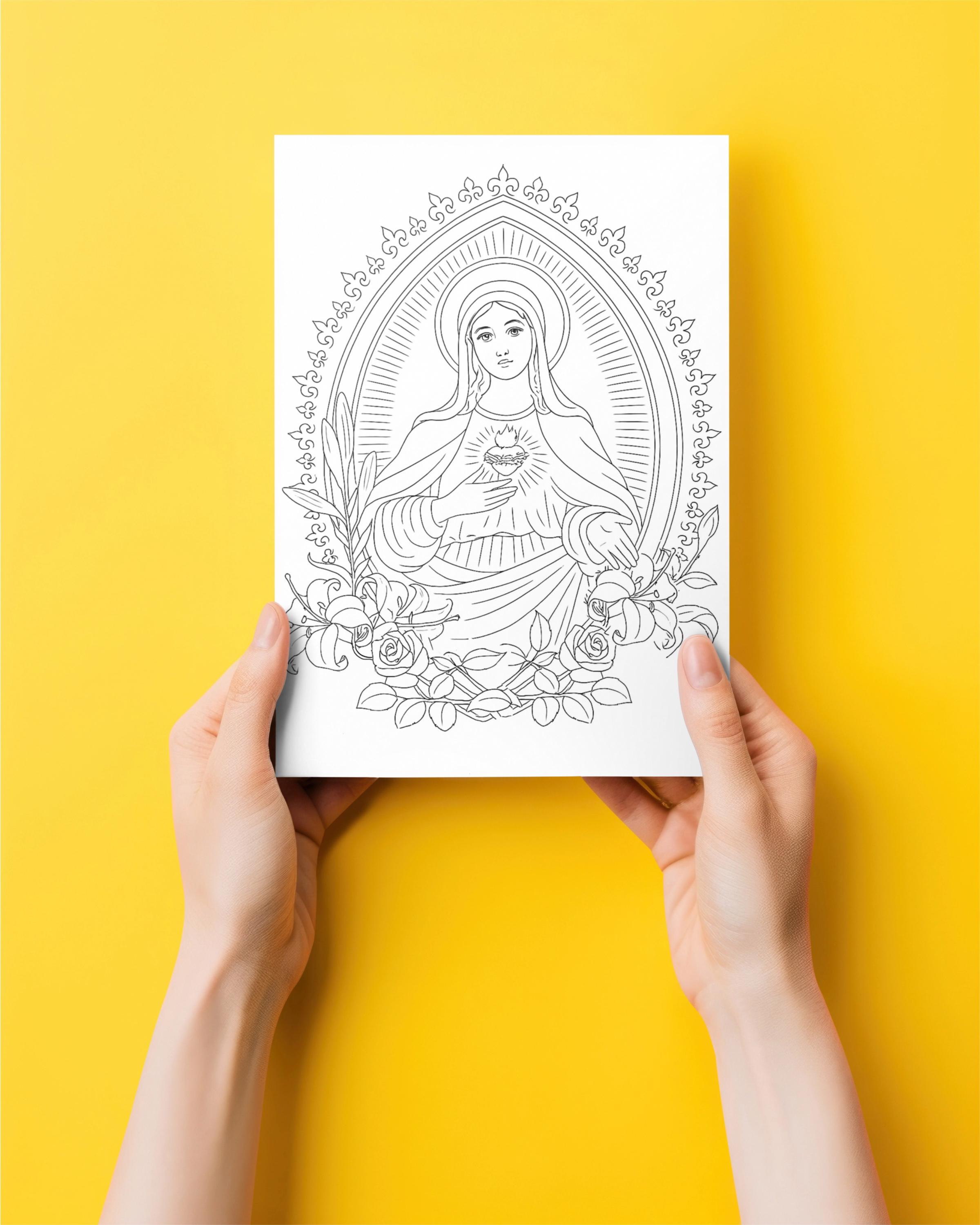 Catholic Coloring Page | Religious Art for Kids and Adults (digital ...