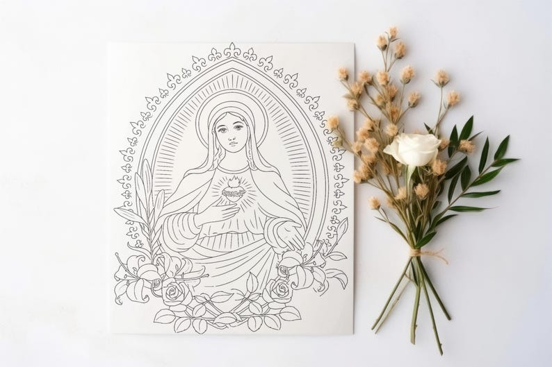 Catholic Coloring Page | Religious Art for Kids and Adults (digital ...