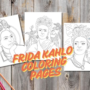 Five different Mexican woman printable coloring pages | Hand drawn