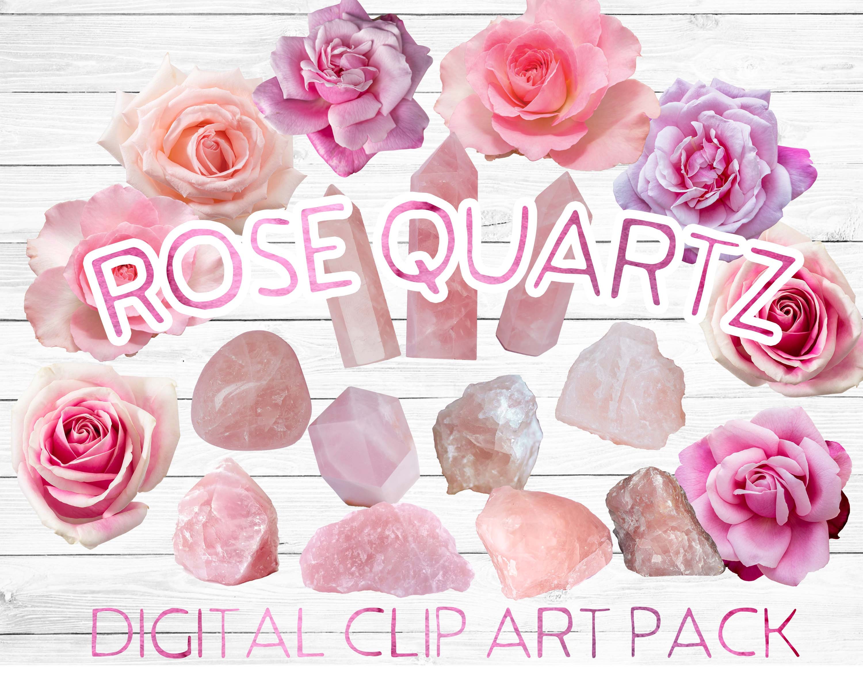 Rose Quartz Clip Art Pack .png Files With Transparent Background Etsy