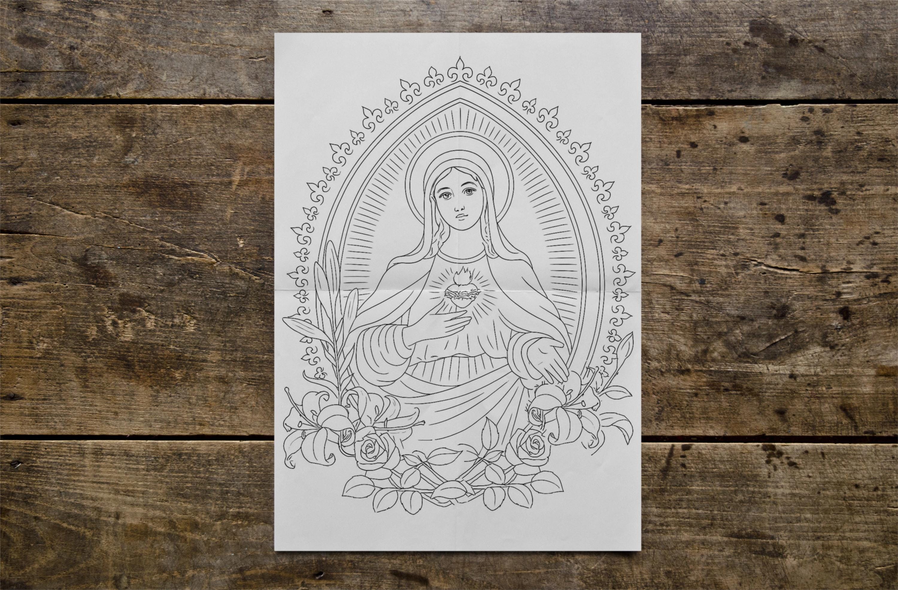 Catholic Coloring Page | Religious Art for Kids and Adults (digital ...