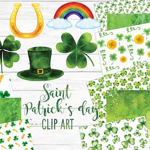 Aquarell St Patrick's day | digitale ClipArt | 300dpi .png Dateien | transparenten Hintergründen