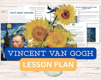 Van Gogh Kunststunde: Druckbare Ressourcen für das Klassenzimmer (32-seitiges PDF-Bundle