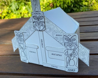 Printable 3D paper Wharenui model | Cut, fold and glue | Printable Wharenui | Maori meeting house model