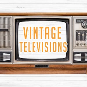 Vintage Fernseher | digitale ClipArt | etwa 12 cm große .png Dateien | Retro TV Clipart