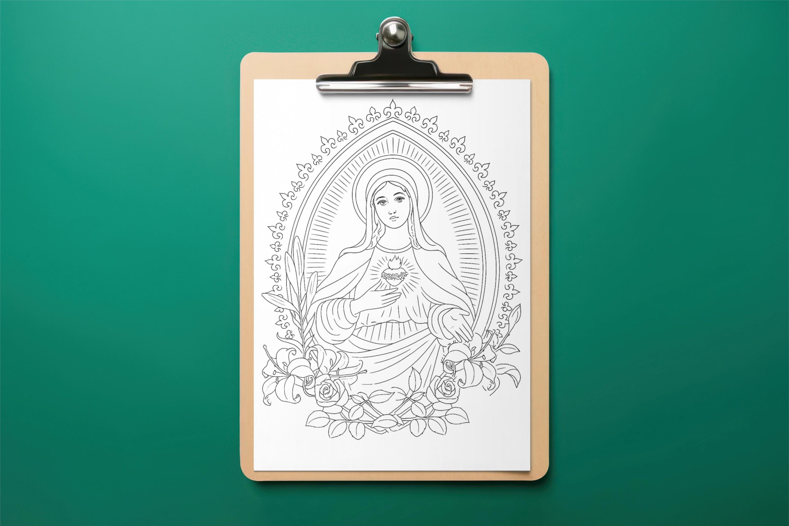 Catholic Coloring Page | Religious Art for Kids and Adults (digital ...