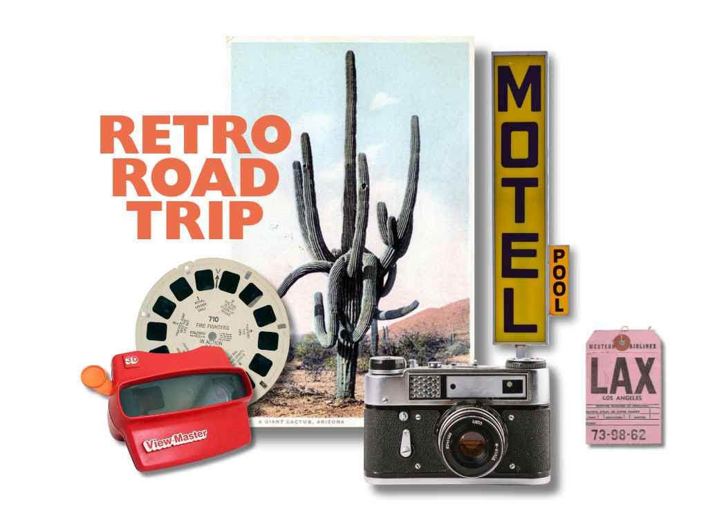Vintage Road Trip Ephemera: 100+ Digital Collage Images (.png, 300dpi)