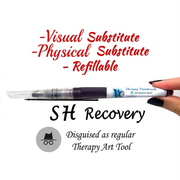 INCOGNITO Self-Help Recovery Pen | Blood Paintbrush | Aromatherapy Paintbrush  |  Essential Oil Blend | Mental Health Crisis Support | 5ml