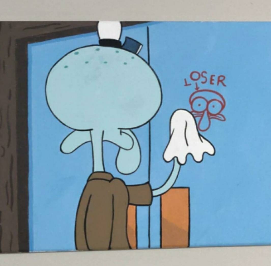 Squidward loser Painting Etsy