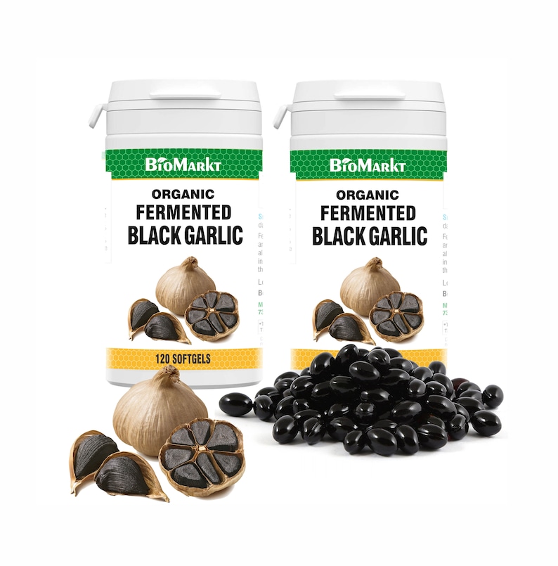 Organic Aged Black Garlic Pack of 2 120 Soft Capsules X 2 Etsy