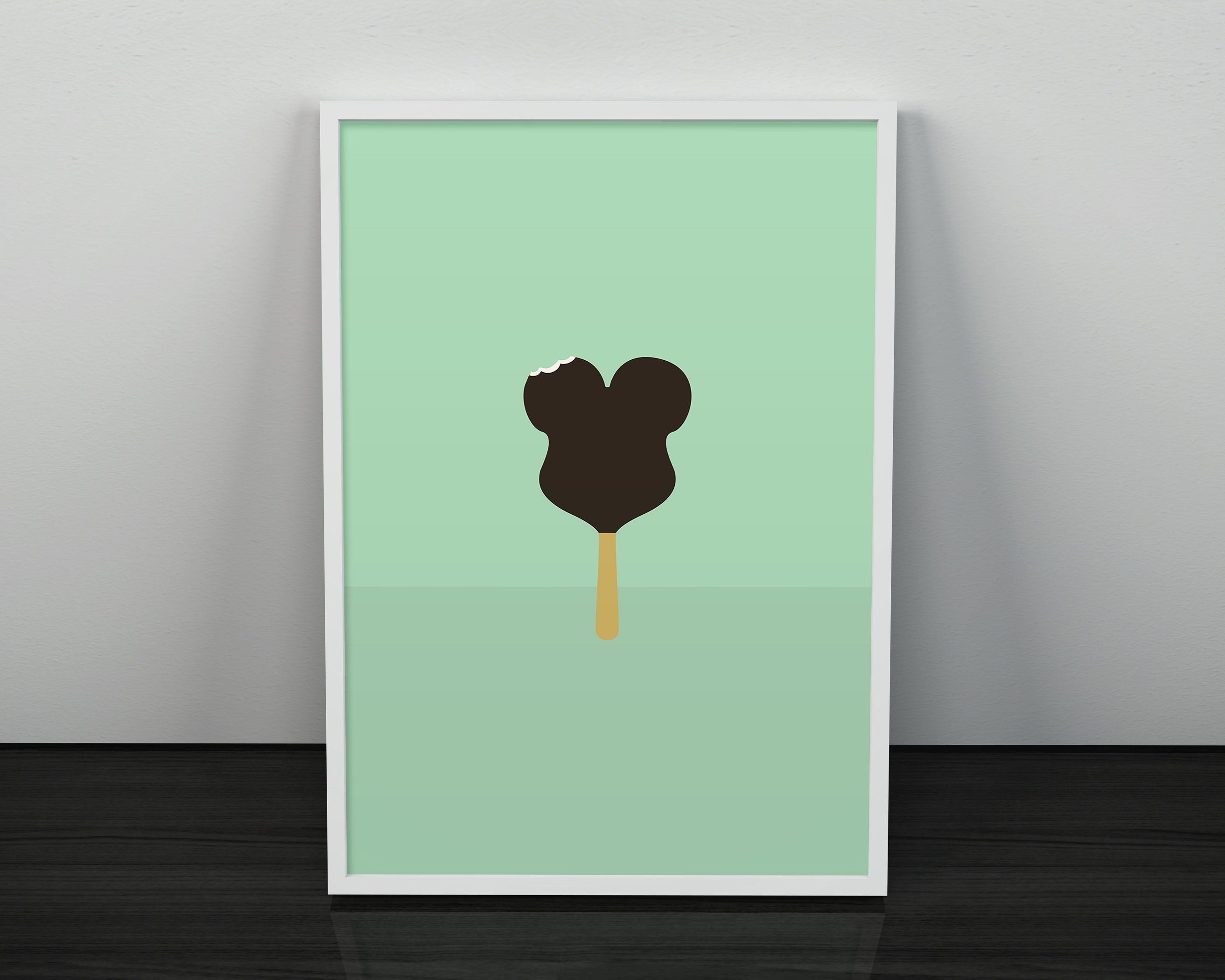 Park Ice Cream Bar Art Print Minimalist Poster Etsy