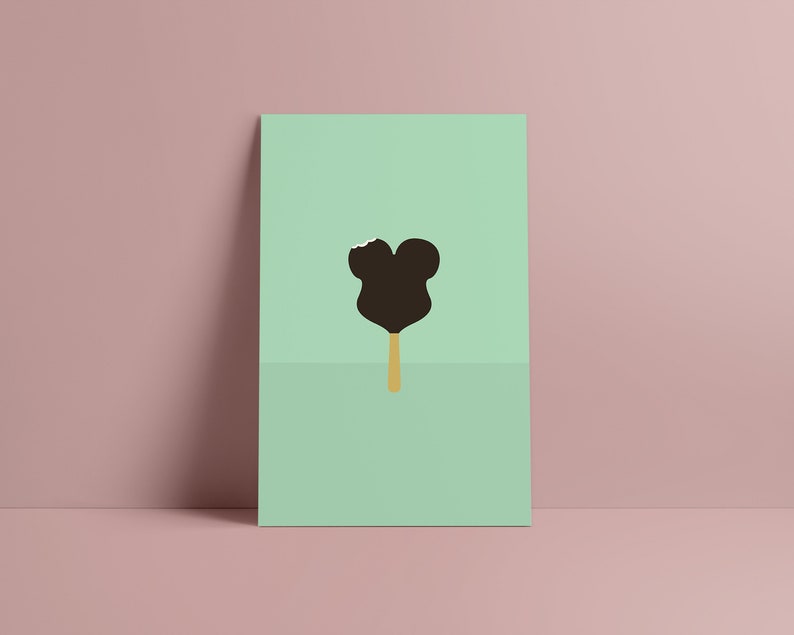 Park Ice Cream Bar Art Print Minimalist Poster Etsy