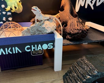 NEW Reptile Small pet Dig box Customized w/Name 3D Printed Several Sizes You choose color!