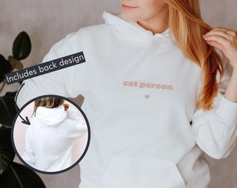 Cute Cat Person Hoodie for A Cause, Cute Cat Hoodie, Cat Lover Hoodie, Cool Cat Mom Hoodie, Cute Cat Gifts, Cat Owner Gift, Cat Lover Gift