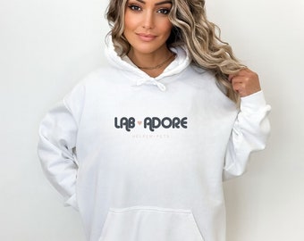 Lab-Adore Cute Labrador Hoodie for A Cause, Labradorable Labrador Mom Hoodie, Labrador Dog Mom Hoodie, Labrador Retriever Gifts