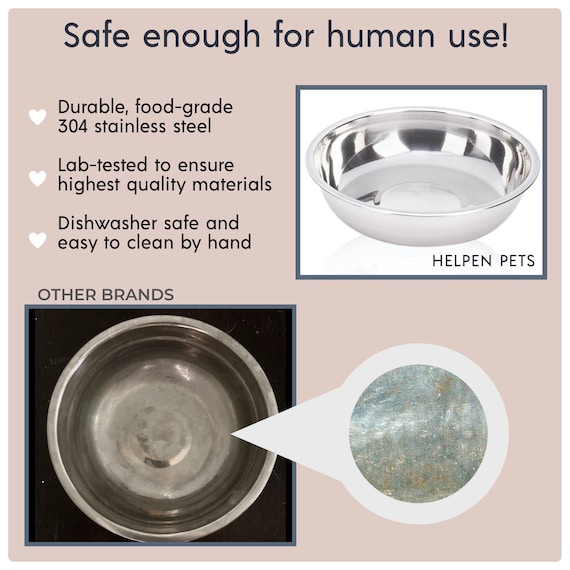 Set of 2 PREMIUM Food grade 304 Stainless Steel Dog or Cat Bowls Etsy Canada