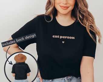 Cute Cat Person Shirt for A Cause, Cute Cat Shirt, Minimalist Cat Person Tshirt, Cat Person Tee, Cute Cat T-shirt, Cute Cat Lover Gifts