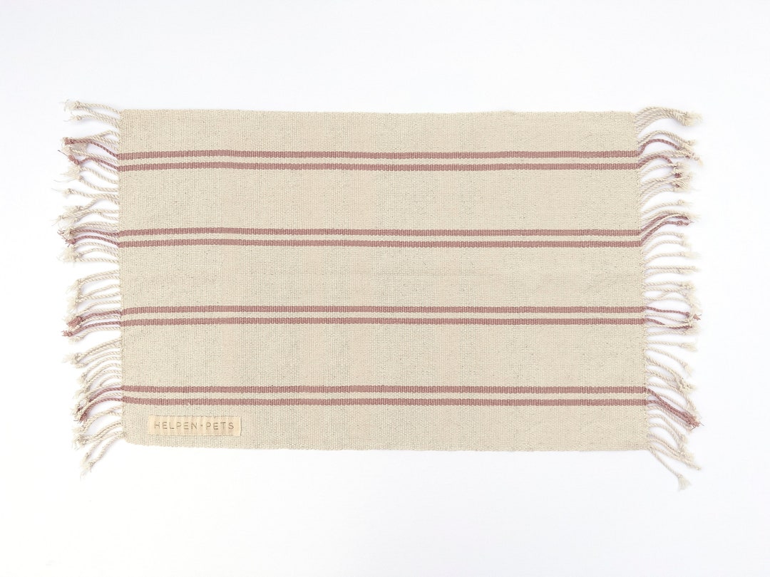 Deep Rose Rug Deep Rose Pink Striped Artisan-made Rug, Small - Etsy