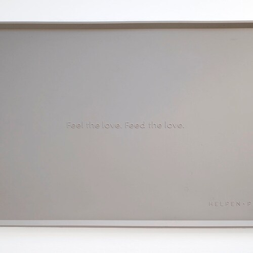 grey silicone dog food mat