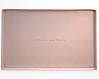 Rose Cloud Pink Silicone Pet Food Mat