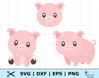 Download Cute Pig Svg Etsy