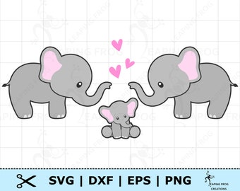 Elephant Family Svg Etsy