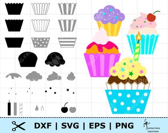 Download Birthday Cupcake Svg Etsy