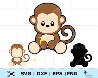 Download Baby Monkey Svg Etsy
