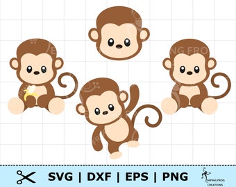 Download Cute Monkey Svg Etsy