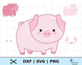 Download Free Cartoon Pig Svg Etsy SVG Cut Files