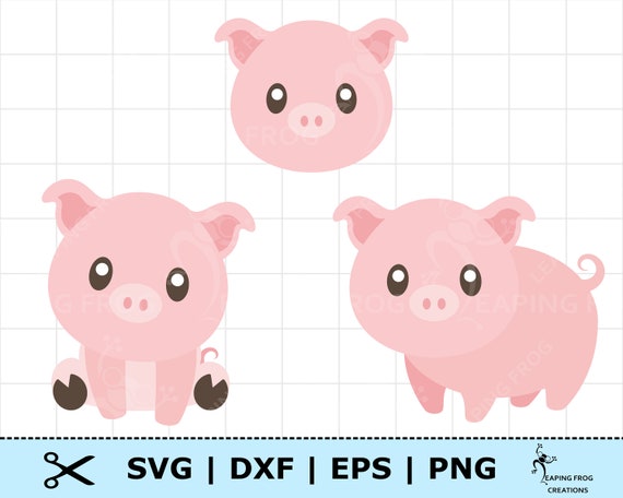 Cute Pig Bundle svg. Cricut cut files silhouette. Layered | Etsy