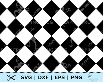 Diamond Pattern SVG. PNG. Seamless! Tiling. Cricut cut files, Silhouette files.  Black, White. DXF, eps. Digital. Outline, Stencil