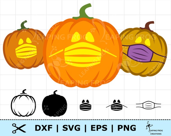 Pumpkin Mask SVG, Halloween Mask Design SVG Cut File